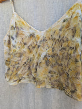 Load image into Gallery viewer, Sol Silk Charmeuse Tank • Botanical Flower Eco Print (small)
