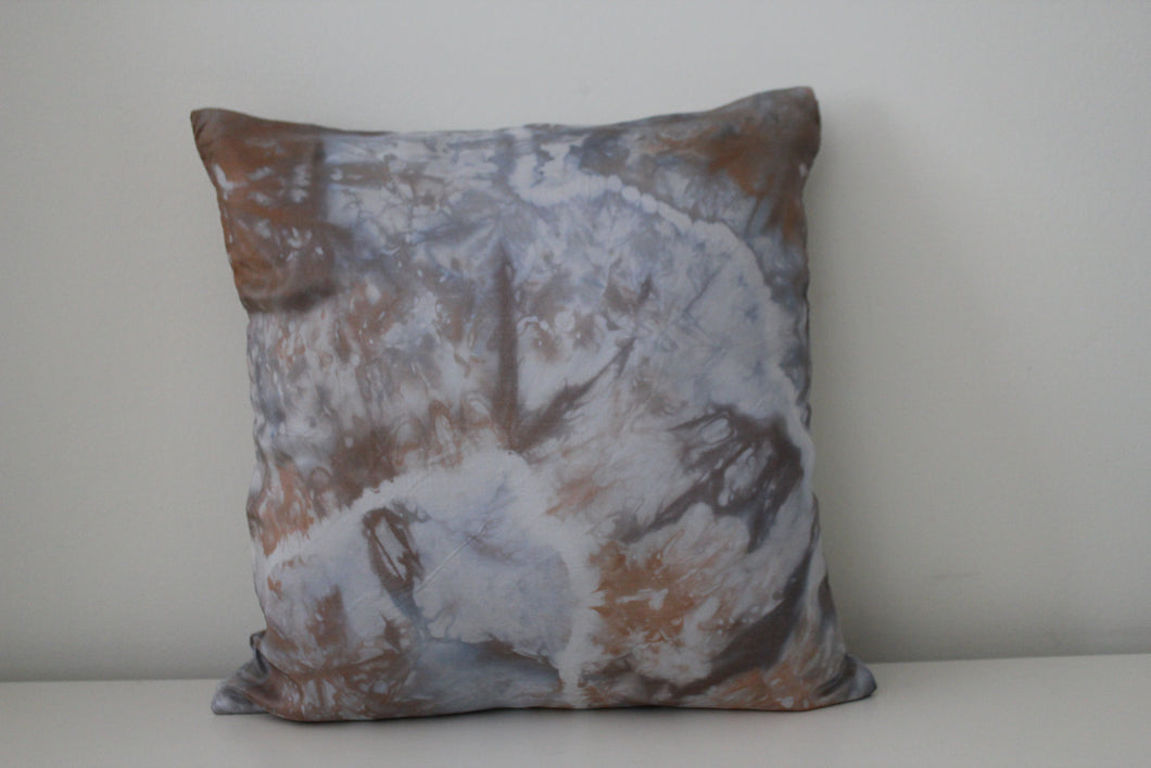 Hand dyed silk throw pillows 14x14 inch